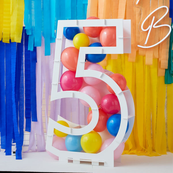 Balloons Kit Mosaic Stand Number 5 81x58x14cm
