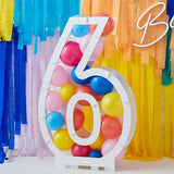 Balloons Kit Mosaic Stand Number 6 81x58x14cm