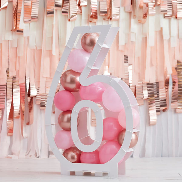 Balloons Kit Mosaic Stand Number 6 81x58x14cm