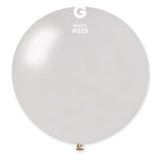 31" White Metallic Balloon 1 piece