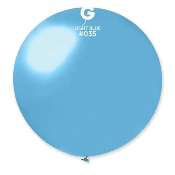 31" Light Blue Metallic Balloon 1 piece