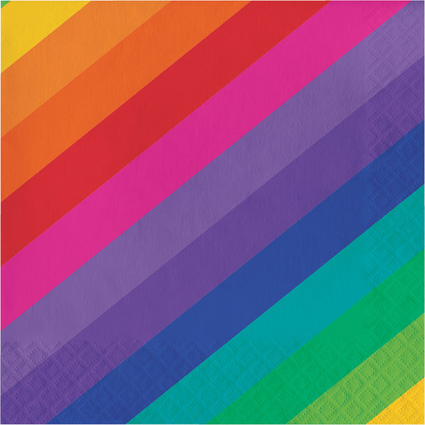  Rainbow Luncheon Napkins 