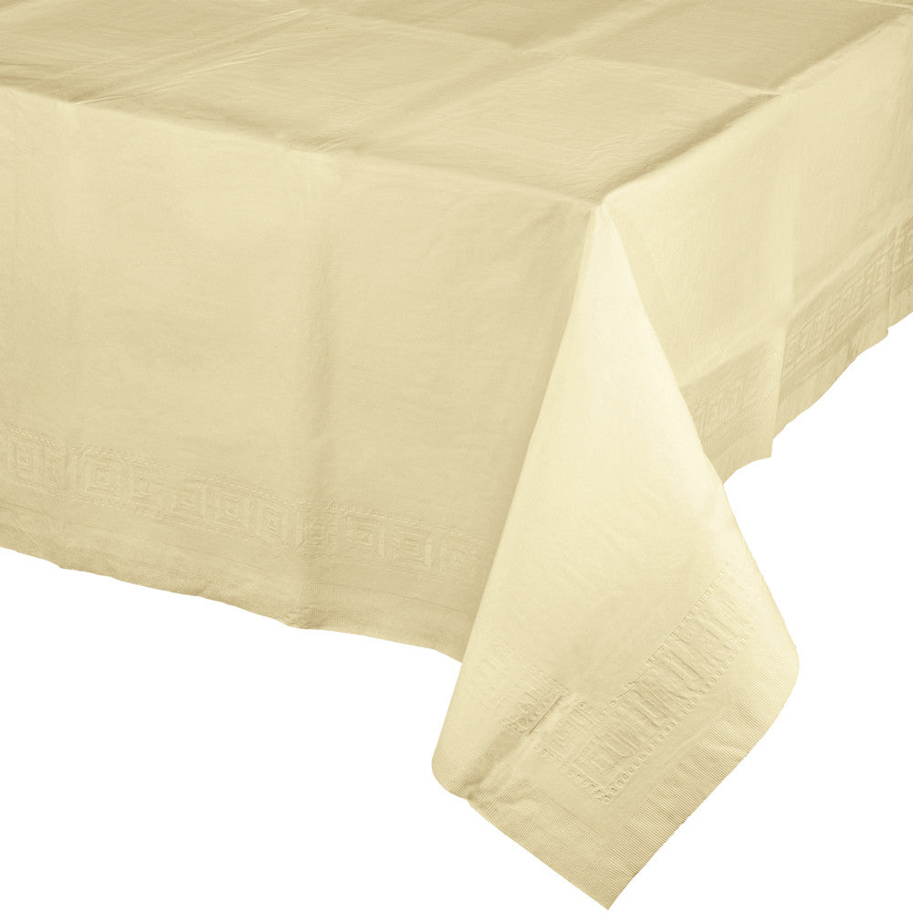  Touch Of Color Ivory Plastic Lined Tablecover 