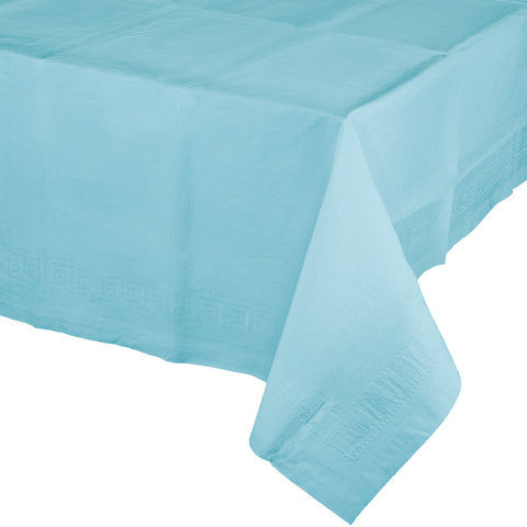  Touch Of Color Pastel Blue Plastic Lined Tablecover 