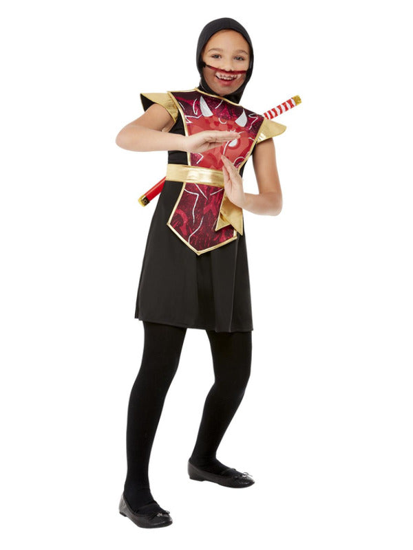 Ninja Warrior Costume Red Dress & Sword