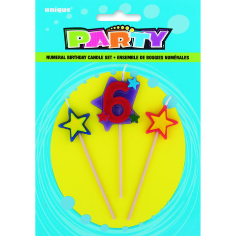 Star Birthday Candle Set-6