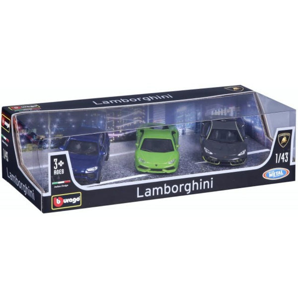 Bburago 1:43 Street Fire In Lamborghini 3 Pack