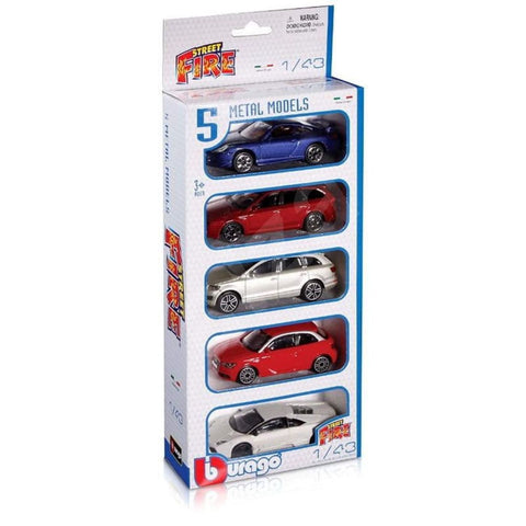 Bburago 1:43 Str Fire 5Pack. Assorted