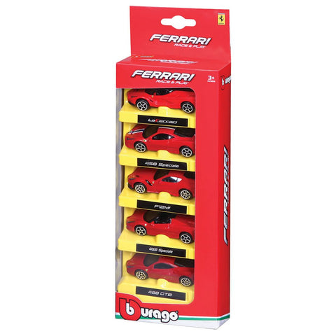 Bburago 1:64 Ferrari Race  & Play 5Pack