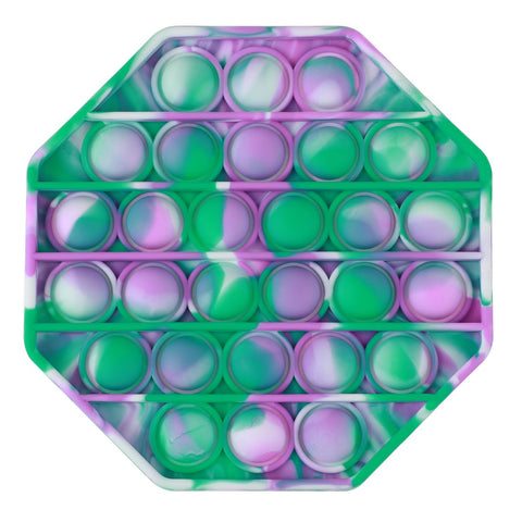 Pop The Bubble Octagonal Tie Dye Green/Purple