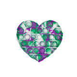 Squizz Toys Pop The Bubble Heart Tie Dye Green/Purple