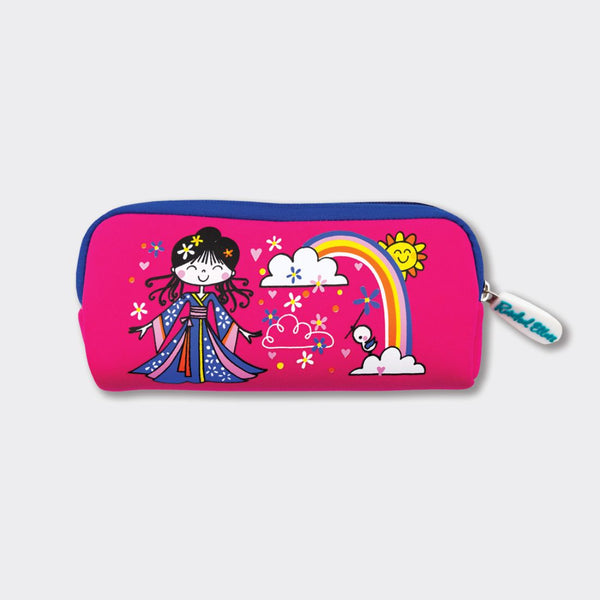 Rachel Ellen Designs Neoprene Pencil Cases - Cherry Blossom Princess 195x90x30mm