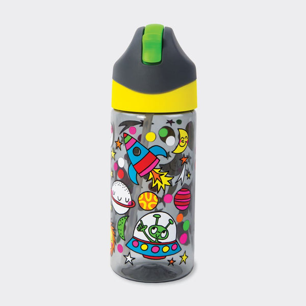 Rachel Ellen Designs Drinks Bottle With Straw - Space 350ml