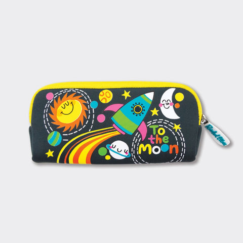 Rachel Ellen Designs Neoprene Pencil Cases - To The Moon 9cmx3cm