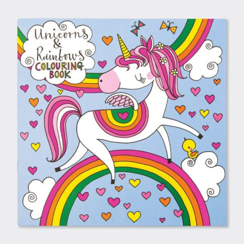 Rachel Ellen Designs Unicorns & Rainbows Colouring Book 20.5cmx20.5cm