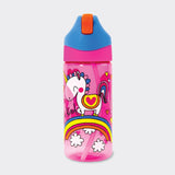 Rachel Ellen Designs Drinks Bottle With Straw - One Of A Kind Unicorn 350ml