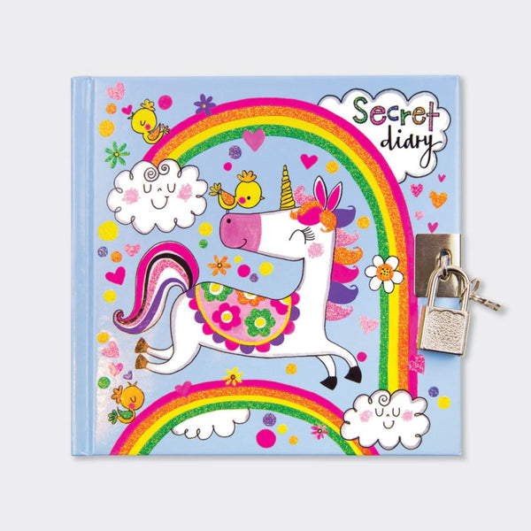 Rachel Ellen Designs Secret Diary - Unicorns 14.1cmx14.7cm