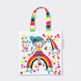 Rachel Ellen Designs Mini Tote Bags - Girls Rule The World/Suki Starburst