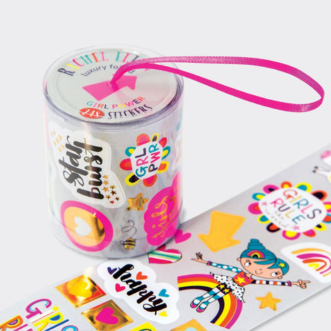 Rachel Ellen Designs Rolls Of Stickers - Girl Power 6cmx200cm
