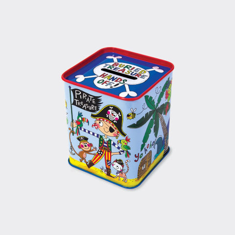 Rachel Ellen Designs Money Box - Buried Treasure/Pirate 9.2x7.7x7.7cm