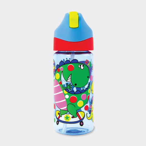 Rachel Ellen Designs Drinks Bottle With Straw - Dinosaurs 350ml