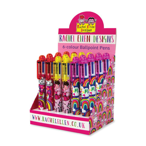 Rachel Ellen Designs 6 Colour Pen Merchandiser Girl (24 Pens)
