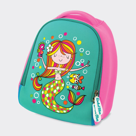 Rachel Ellen Designs Small Neoprene Rucksacks - Mermaid 21cmx27cmx12cm