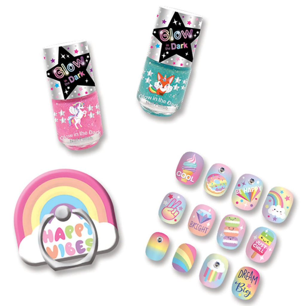 Hot Focus Rainbow Nail Glam Set