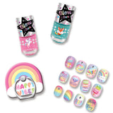 Hot Focus Rainbow Nail Glam Set