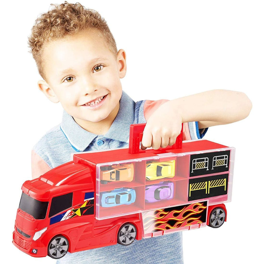 Teamsterz Truck Carry Case + 4 Cars