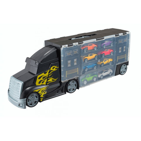 Teamsterz Car Transporter - 8 Assorted Cars