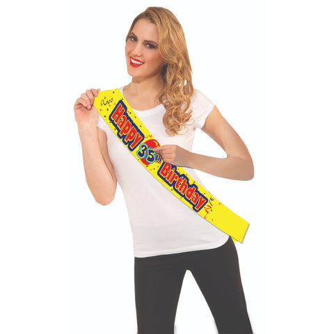 Stick On Birthday Sash Decorating Kit
