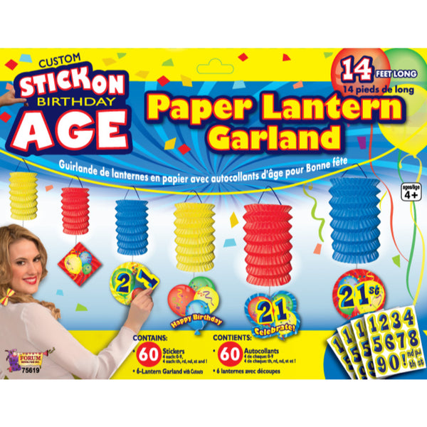 Stick On Birthday Garland Decorating Set