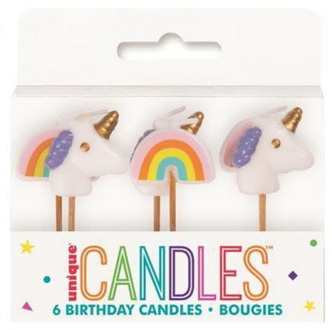 Unicorn & Rainbow Picks Candle