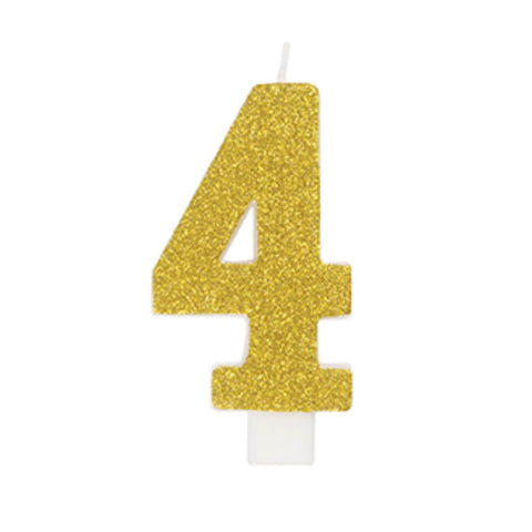 Glitter Numeral Candles Printed 1 Side #4