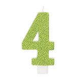 Glitter Numeral Candles Printed 1 Side #4