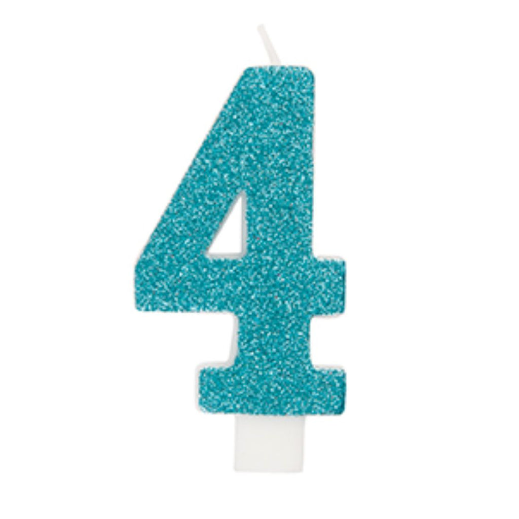 Glitter Numeral Candles Printed 1 Side #4