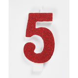 Glitter Numeral Candles Printed 1 Side #5