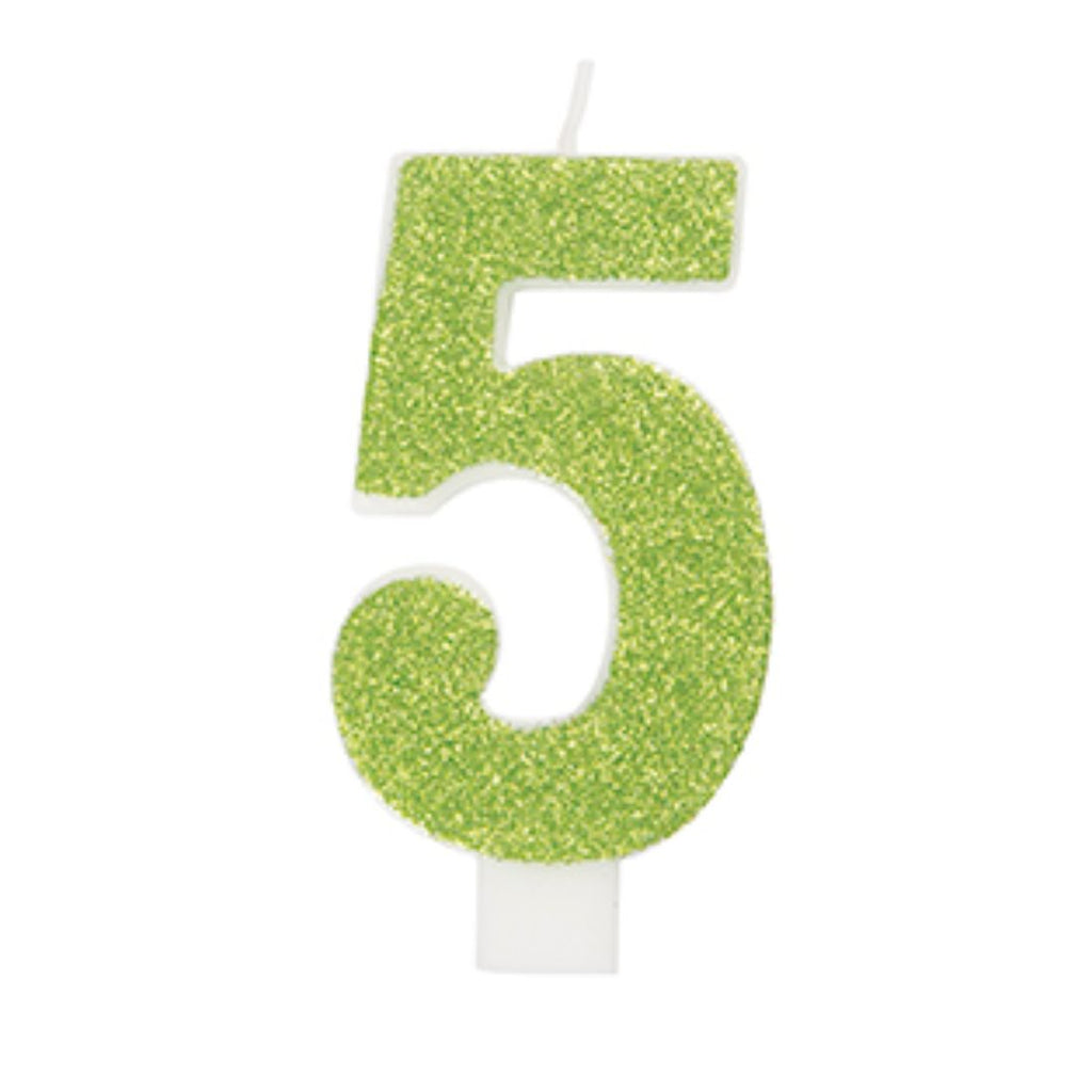 Glitter Numeral Candles Printed 1 Side #5