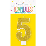 Glitter Numeral Candles Printed 1 Side #5