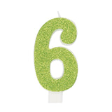 Glitter Numeral Candles Printed 1 Side #6