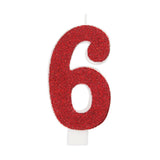 Glitter Numeral Candles Printed 1 Side #6