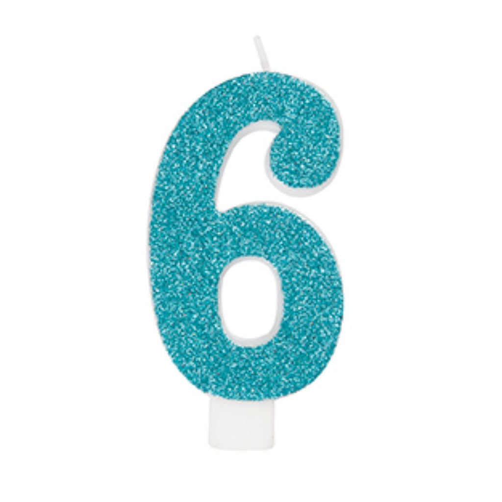 Glitter Numeral Candles Printed 1 Side #6