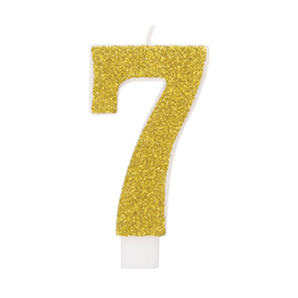 Glitter Numeral Candles Printed 1 Side #7