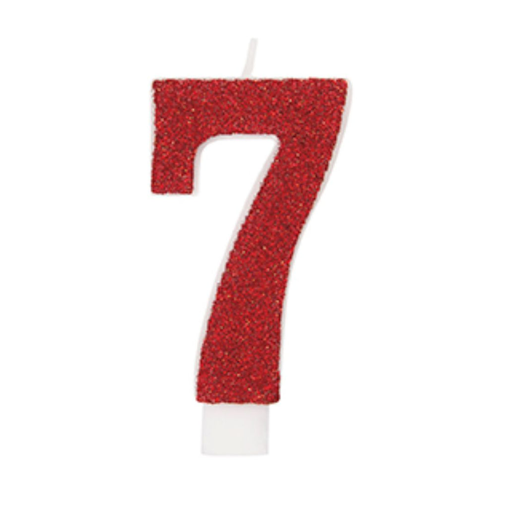 Glitter Numeral Candles Printed 1 Side #7