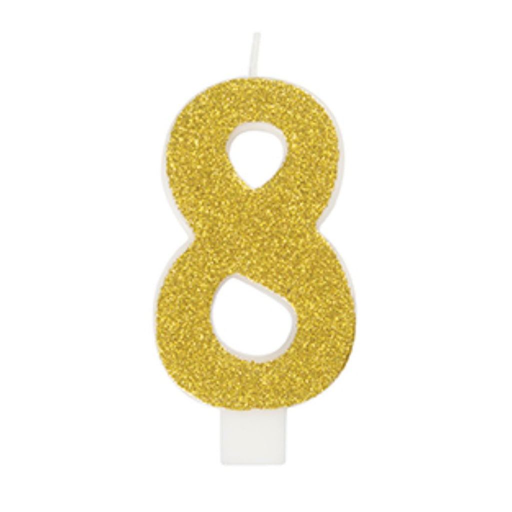 Glitter Numeral Candles Printed 1 Side #8