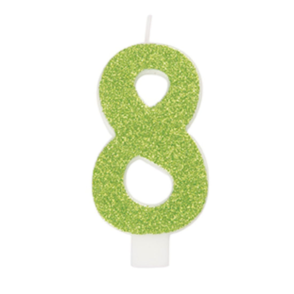 Glitter Numeral Candles Printed 1 Side #8