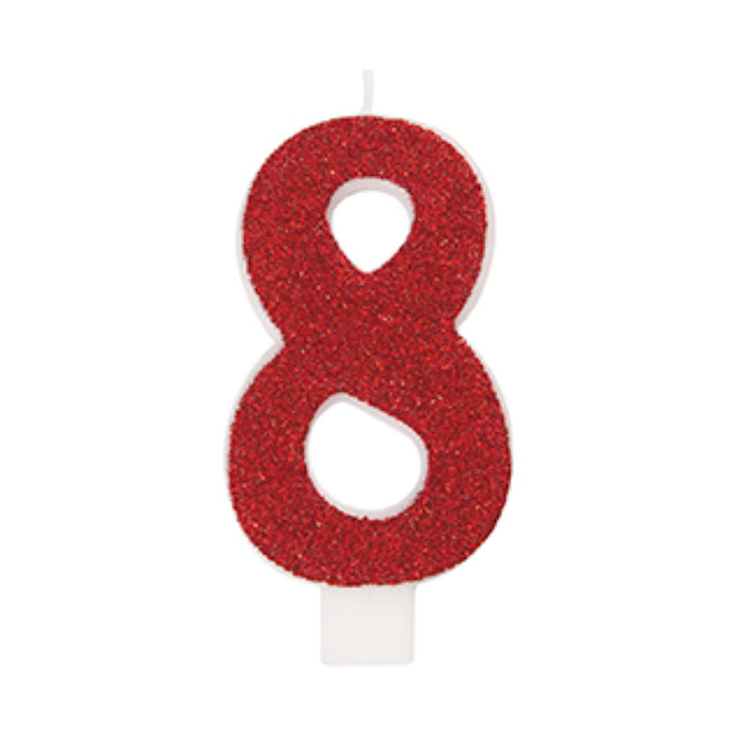 Glitter Numeral Candles Printed 1 Side #8