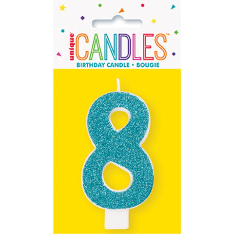 Glitter Numeral Candles Printed 1 Side #8