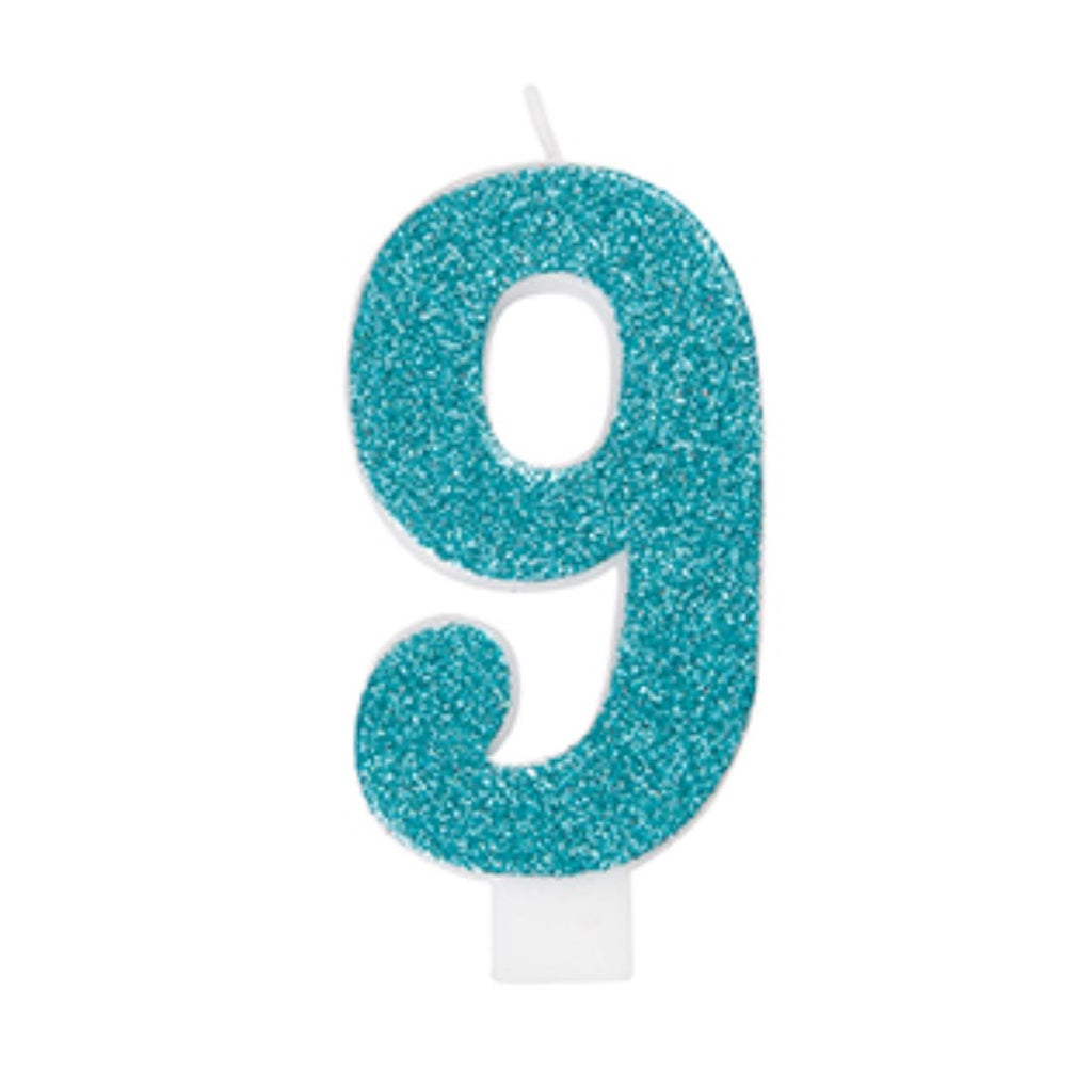 Glitter Numeral Candles Printed 1 Side #9